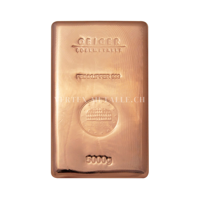 Geiger Edelmetalle Feinkupfer 999 5kg Barren