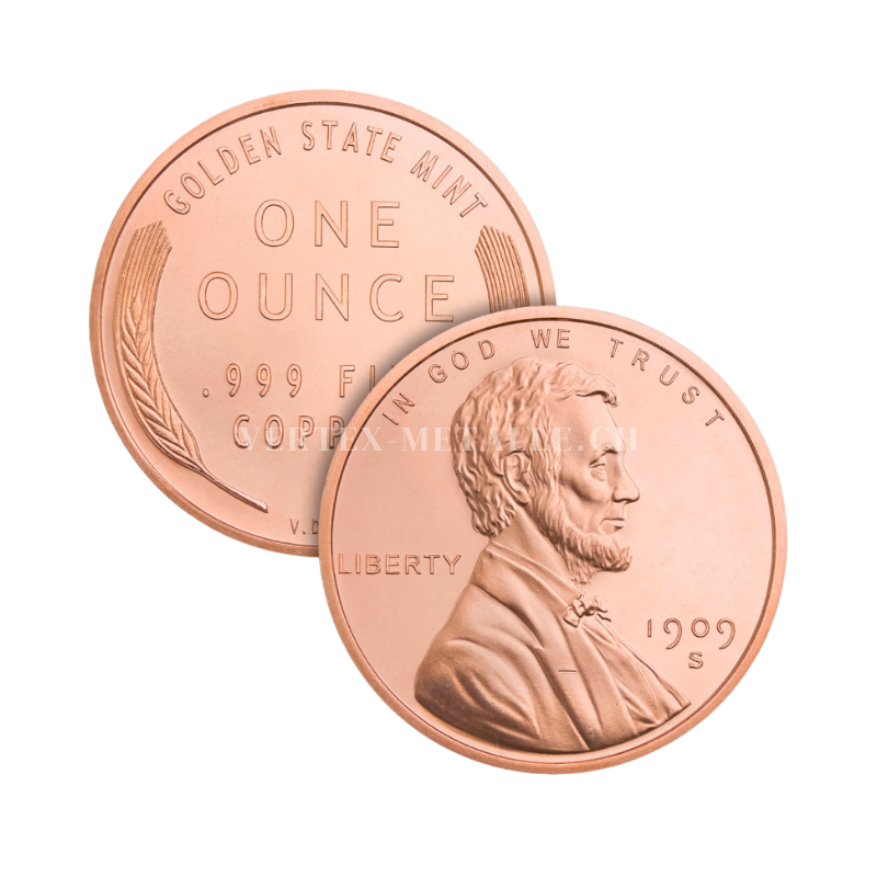 Lincoln Wheat Cent 1 Unze Kupfermünze