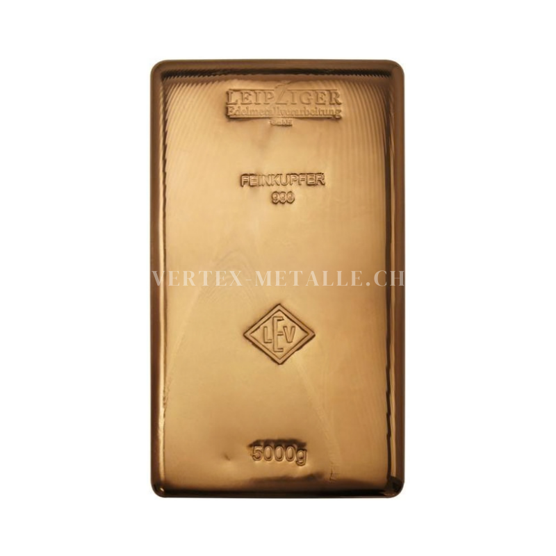 Leipziger Feinkupfer 999 – 5 kg Barren