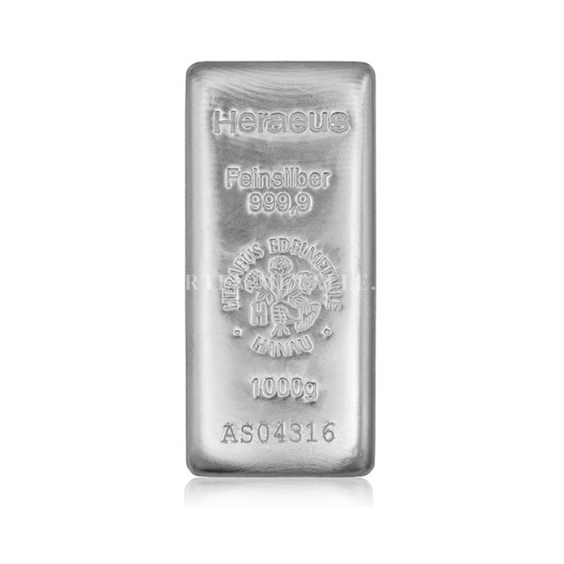 Heraeus – 1 Kilogramm Silberbarren